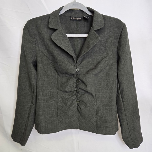 Componix Petite Cropped Blazer, Green, Women's Size 8P - Picture 2 of 10